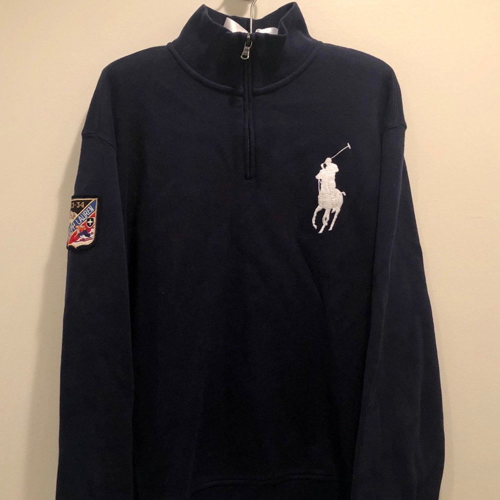 Polo by Ralph Lauren 1/4 Zip Navy Blue Sweatshirt